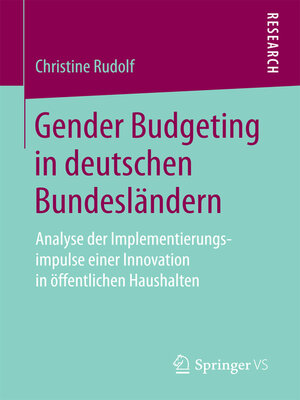 cover image of Gender Budgeting in deutschen Bundesländern